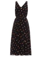 Rebecca Taylor Meadow-print V-neck Silk-georgette Dress