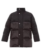 Matchesfashion.com Acne Studios - Contrast Panel Quilted Down Coat - Mens - Black