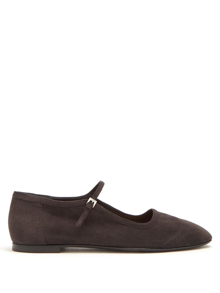 The Row Ava Suede Ballet Flats