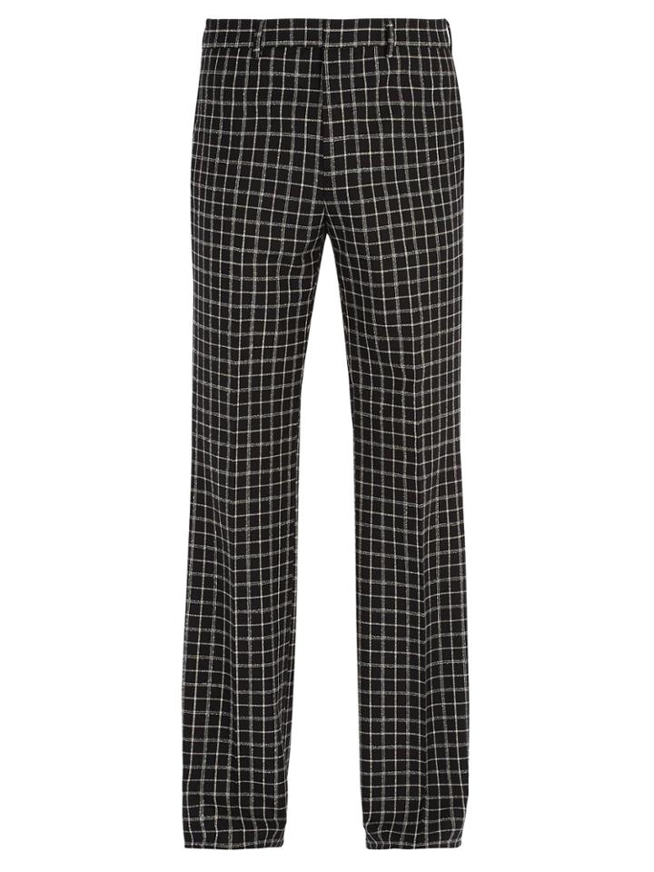 Givenchy Checked Wool-blend Trousers