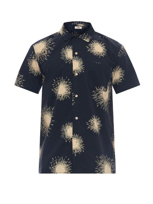 Ymc Loop-collar Firework-print Shirt