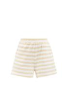 The Upside - Makai Christina Striped Cotton-blend Terry Shorts - Womens - Beige Stripe