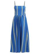 Matchesfashion.com Ace & Jig - Kennedy Striped Cotton Dress - Womens - Blue