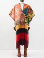 Etro - Patchwork Wool-blend Poncho - Womens - Multi