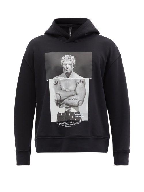 Matchesfashion.com Neil Barrett - Heavyweight Hercules Cotton-blend Sweatshirt - Mens - Black