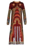 Valentino Skyline Sequin-embellished Midi Dress