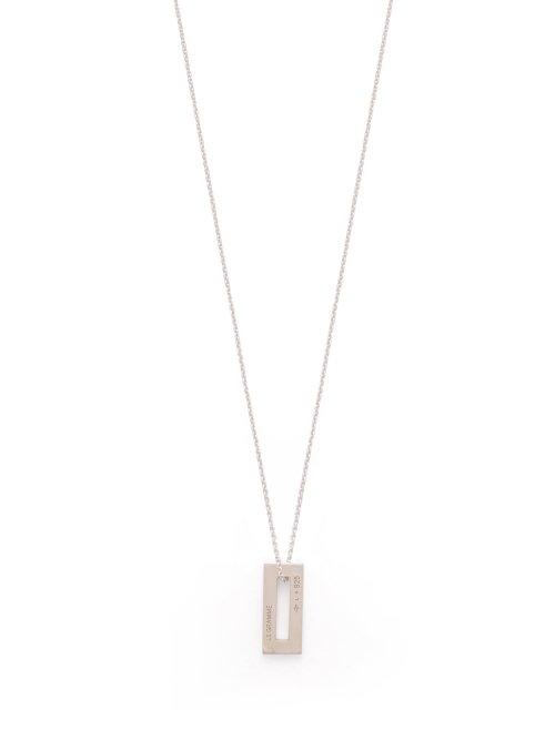 Matchesfashion.com Le Gramme - Rectangle Pendant Sterling Silver Necklace - Mens - Silver