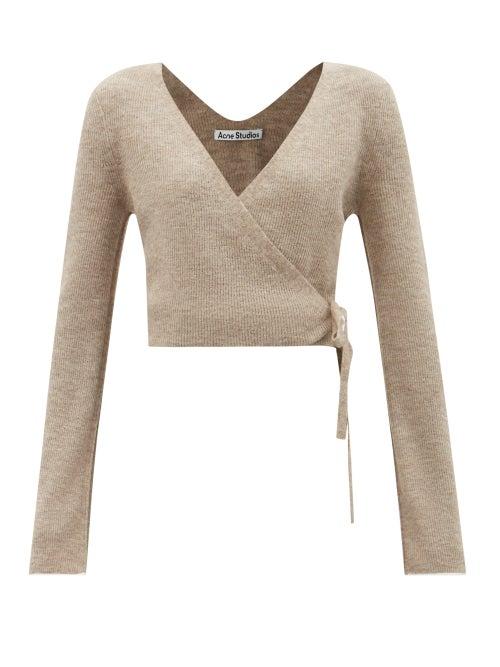 Acne Studios - Kanora V-neck Wrap Sweater - Womens - Brown