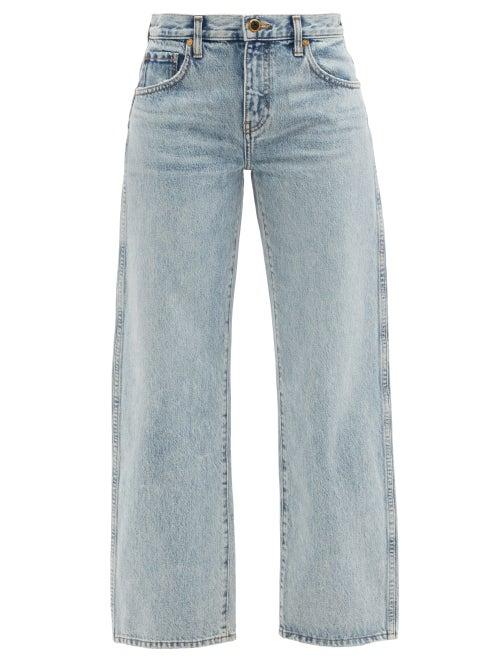Matchesfashion.com Khaite - Kerrie Wide-leg Jeans - Womens - Light Blue