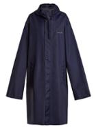Matchesfashion.com Vetements - Horoscope Aquarius Hooded Raincoat - Womens - Navy