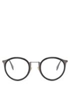 Matchesfashion.com Fendi - Round Metal And Acetate Glasses - Mens - Black
