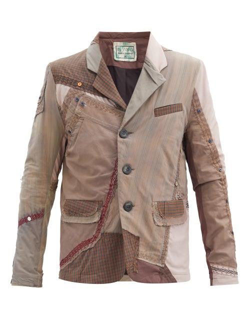 Matchesfashion.com By Walid - Milo Single-breasted Cotton Blazer - Mens - Brown