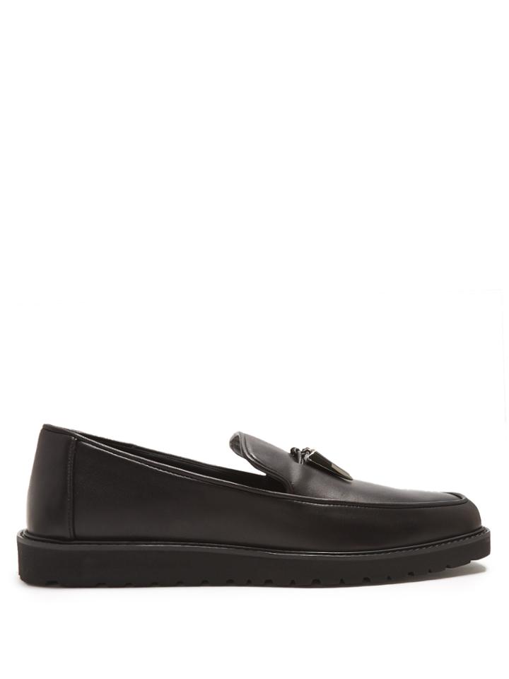 Giuseppe Zanotti Kent Shark-tooth Leather Loafers
