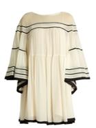 Chloé Contrast-trim Silk-crepon Dress
