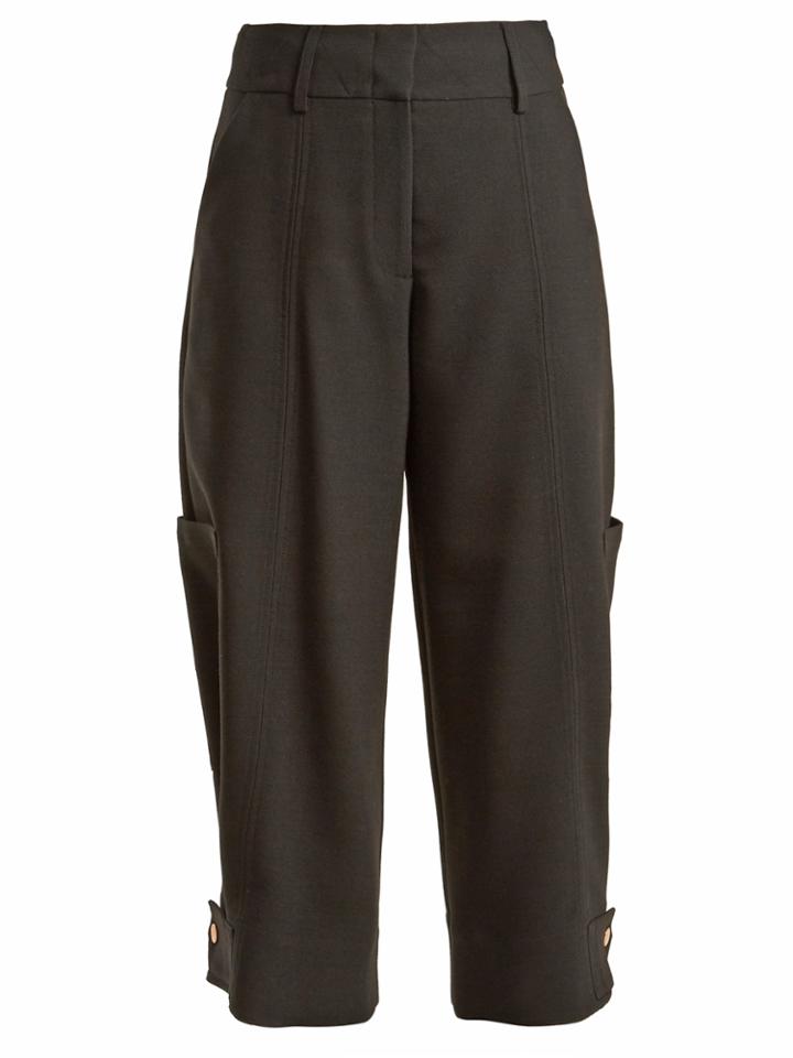 See By Chloé Wide-leg Gabardine Cropped Trousers