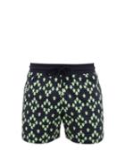 Matchesfashion.com Vilebrequin - Moorise Turtle Print Swim Shorts - Mens - Green Navy