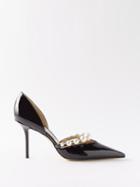 Jimmy Choo - Aurelie 85 Faux-pearl And Leather Pumps - Womens - Black