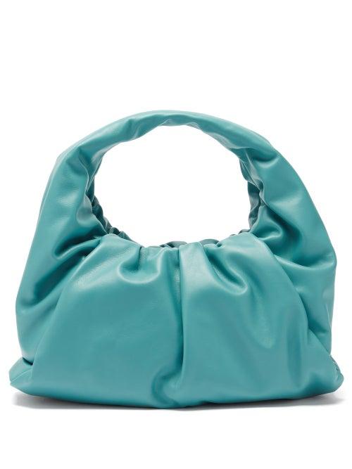 Matchesfashion.com Bottega Veneta - The Shoulder Pouch Small Leather Bag - Womens - Light Blue