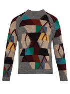 Prada Geometric-intarsia Wool Sweater