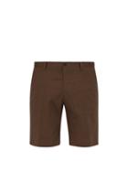 Matchesfashion.com Etro - Geometric Print Cotton Blend Shorts - Mens - Brown Multi