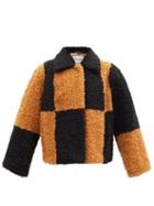 Matchesfashion.com Stand Studio - Marcella Check Faux-shearling Jacket - Womens - Black Beige