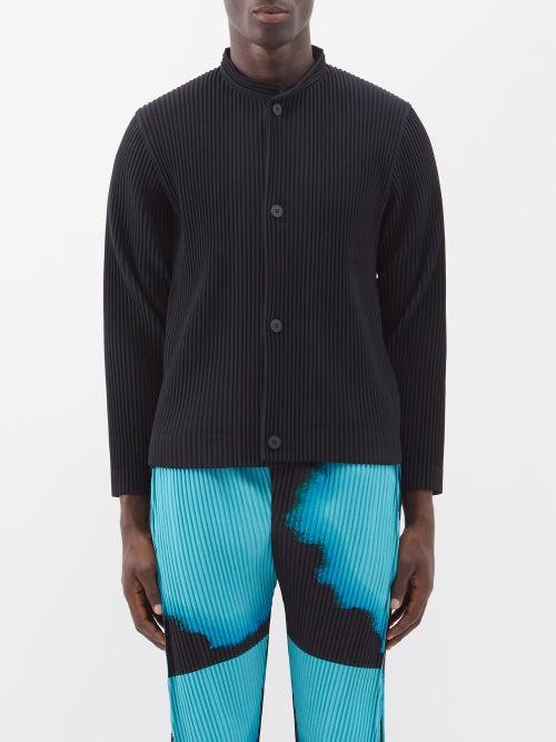 Homme Pliss Issey Miyake - Technical-pleated Jersey Jacket - Mens - Black