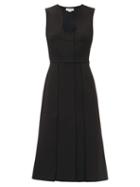 Matchesfashion.com Victoria Beckham - Keyhole-neck Crepe Midi Dress - Womens - Black
