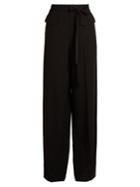 Valentino Tie-waist Wide-leg Silk Crepe De Chine Trousers