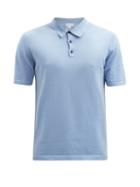 Matchesfashion.com Sunspel - Sea Island-cotton Knitted Polo Shirt - Mens - Light Blue