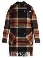 Calvin Klein 205w39nyc X Pendleton Fringed Plaid Wool Coat