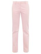 Matchesfashion.com Bella Freud - Schoolboy Straight Leg Corduroy Trousers - Womens - Pink