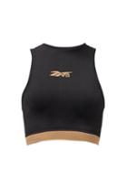 Matchesfashion.com Reebok X Victoria Beckham - Logo-jacquard Stretch-jersey Crop Top - Womens - Black