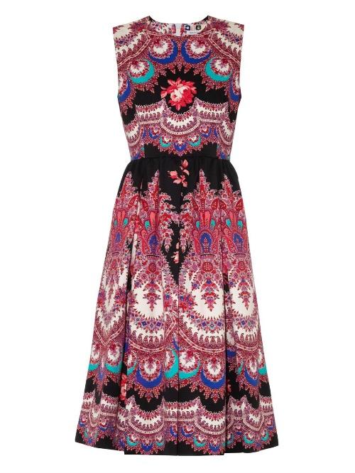 Msgm Floral Paisley-print Sleeveless Dress