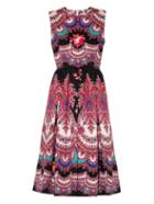Msgm Floral Paisley-print Sleeveless Dress