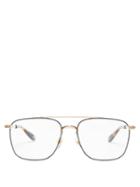 Matchesfashion.com Givenchy - Aviator Metal Glasses - Womens - Black Gold