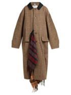 Matchesfashion.com Vetements - Oversized Houndstooth Wool Coat - Womens - Brown Multi