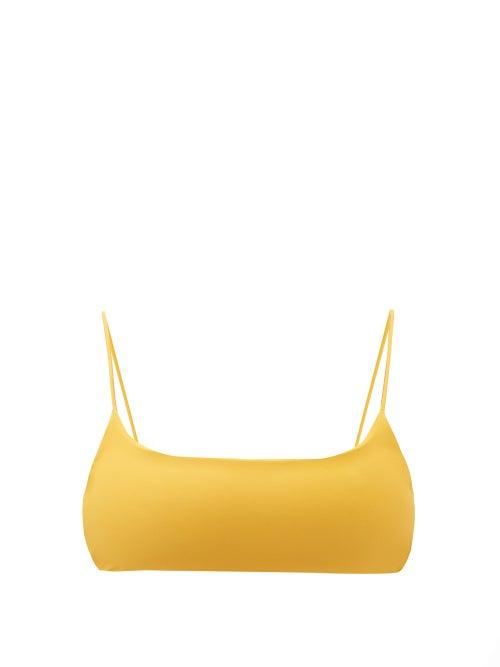 Matchesfashion.com Jade Swim - Muse Scoop-neck Bikini Top - Womens - Yellow