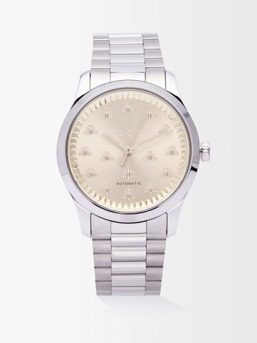 Gucci - G-timeless 38mm Stainless-steel Watch - Mens - Silver Gold