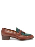 Gucci - Paride Tasselled Leather And Suede Loafers - Womens - Brown