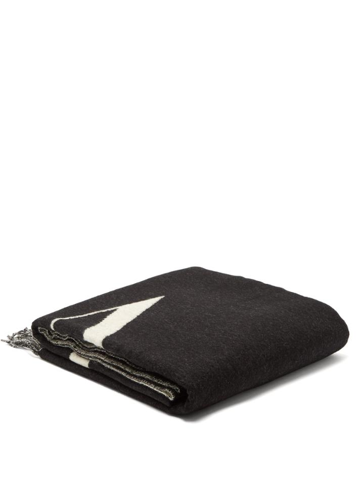 Valentino Logo-intarsia Wool Scarf