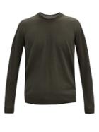 Matchesfashion.com Bottega Veneta - Crew-neck Wool Sweater - Mens - Green
