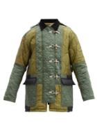 Loewe - Patchwork Hooded Quilted Parka - Mens - Khaki Multi