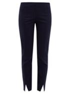 Matchesfashion.com The Row - Sorocco Slit Cuff Cotton Blend Trousers - Womens - Navy