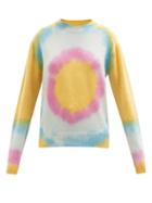 The Elder Statesman - Tie-dyed Cashmere Sweater - Womens - Blue Multi