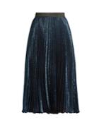 Christopher Kane Pleated Lam Midi Skirt