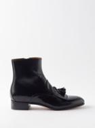 Gucci - Paride Fringed Leather Chelsea Boots - Mens - Black