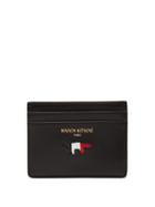 Matchesfashion.com Maison Kitsun - Tri Colour Leather Cardholder - Mens - Black