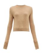 Matchesfashion.com Jil Sander - Round Neck Wool Sweater - Womens - Camel