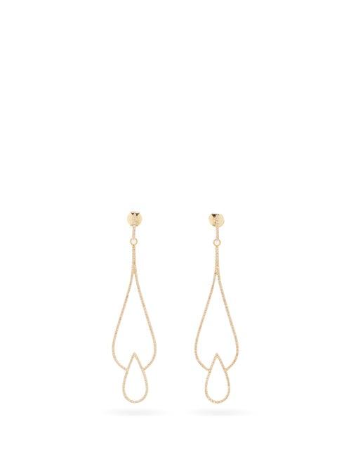 Matchesfashion.com Anissa Kermiche - Vanity Fair Diamond & 18kt Gold Earrings - Womens - Gold