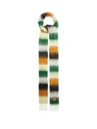 Matchesfashion.com Loewe - Logo-tab Striped Fringed Scarf - Womens - Green Multi